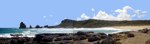Panoramique reconstitu de la Pointe des Chteaux